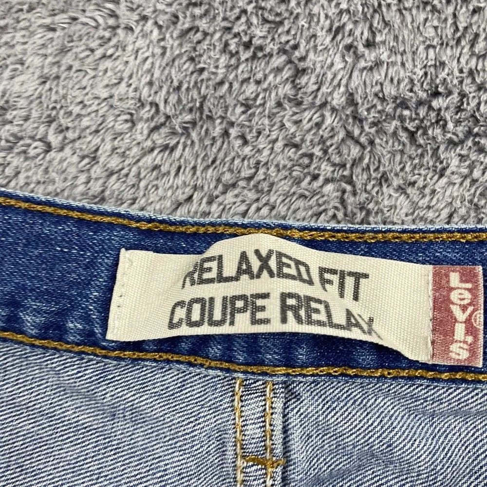 Levis Relaxed Straight Fit Jeans‎ Mens 36x25 Blue Medium Mid Rise